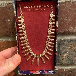 LUCKY‎ Brand gold toned statement collar necklace